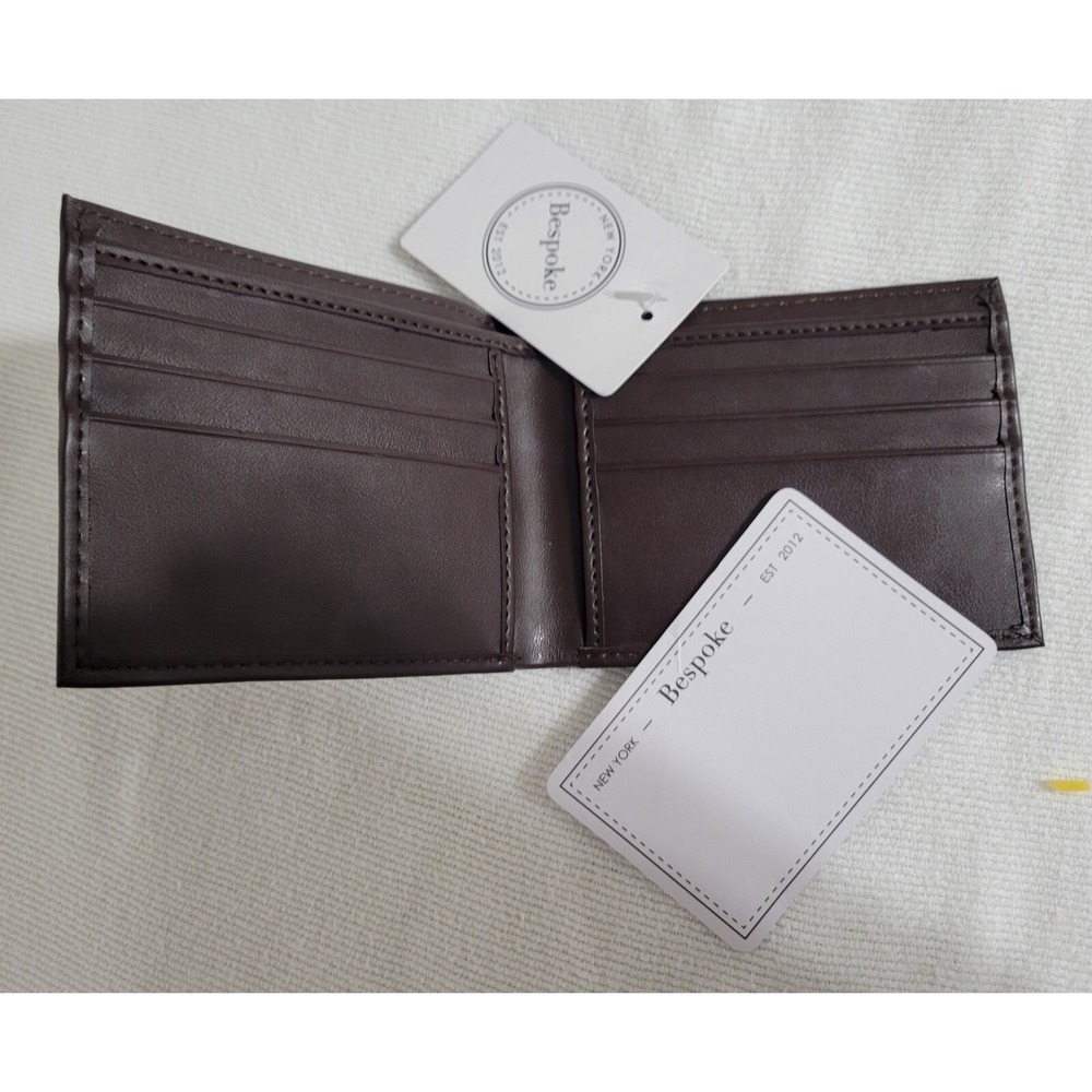BESPOKE Basic Men's Brown Bi-Fold Wallet. New - Picture 3 of 10